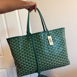 Goyard Green Tote Bag